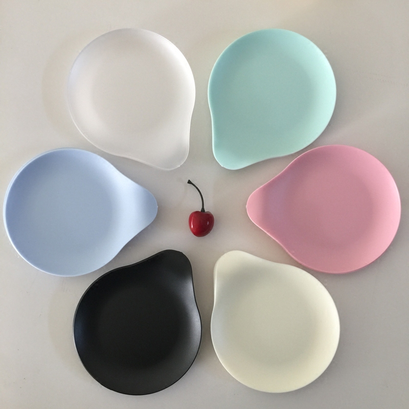 Cake Serving Tray, High-End Creative Frosted Plastic Water Drop Tray, Small Plate for Fruit, Snacks, Desserts, Tasting Tray