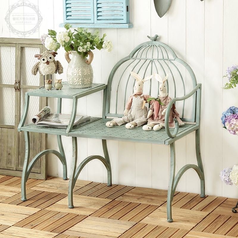 American Outdoor Retro Iron Art Lower Afternoon Tea Park Seat Garden Balcony Leisure Chair Subterrace Patio Room