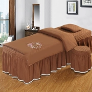 Cao cấp mềm thêu spa denim bedspread vẻ đẹp vẻ đẹp massage salon đơn giản giường màu bìa tùy chỉnh - Trang bị tấm