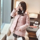 Cotton nhung hồng 袄 nữ 2017 mùa đông mới ngọt ngào trong chiếc áo dài cotton rộng rãi áo khoác cotton áo phao nữ ngắn Bông