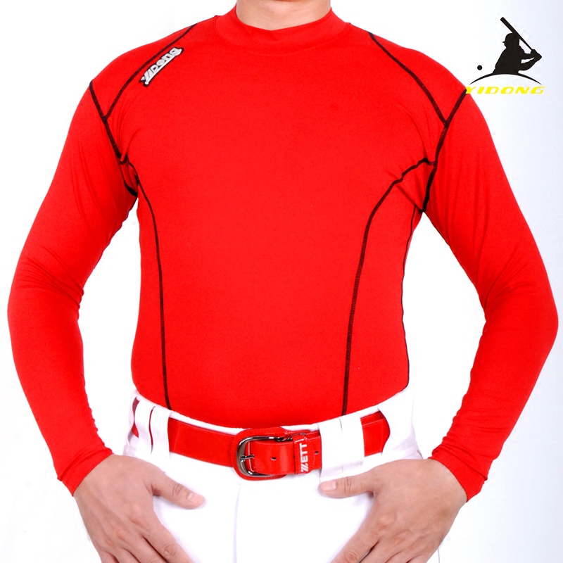 (moving) Children's teen tight clothing sports riding clothing speed dry jersey softball red race lining-Taobao