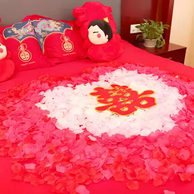 Wedding wedding supplies Simulation rose wedding petals Festival festive decoration Wedding supplies Hand throwing hand sprinkling flowers and leaves