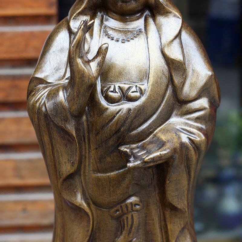 Jingdezhen violet arenaceous guanyin Buddha to protect peaceful town curtilage home temple school hall, feng shui act the role ofing is tasted furnishing articles