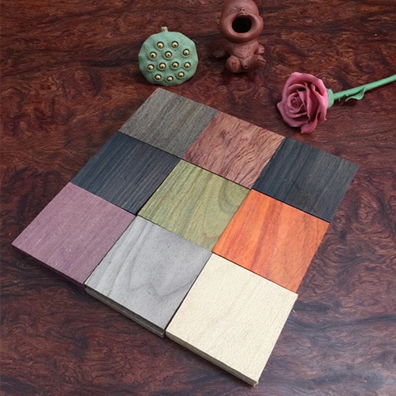 Purple sandalwood tea coaster wood mahogany small material brand material bracelet wood regular box wood carving material DIY bracelet