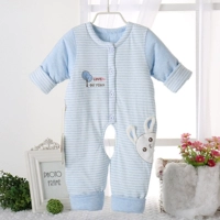 Ngay cả vườn màu mới sợi trẻ sơ sinh mùa xuân và mùa thu mùa đông áo len jumpsuit cotton dày vừa shop quan ao baby