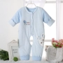 Ngay cả vườn màu mới sợi trẻ sơ sinh mùa xuân và mùa thu mùa đông áo len jumpsuit cotton dày vừa shop quan ao baby