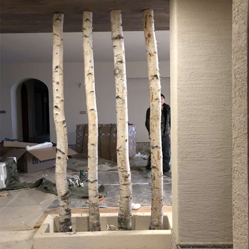 Natural White Birch Tree Decorative Tree Stump Twigs White Birch