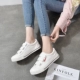 Giày vải nữ Velcro tất cả giày đen công sở xuân 2018 phiên bản mới của Hàn Quốc của giày đế bằng màu trắng hoang dã dành cho sinh viên