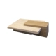 Bàn cà phê đá cẩm thạch travertine tự nhiên kết hợp tủ bếp đơn giản hiện đại hình chữ nhật căn hộ nhỏ phòng khách - Bàn trà
