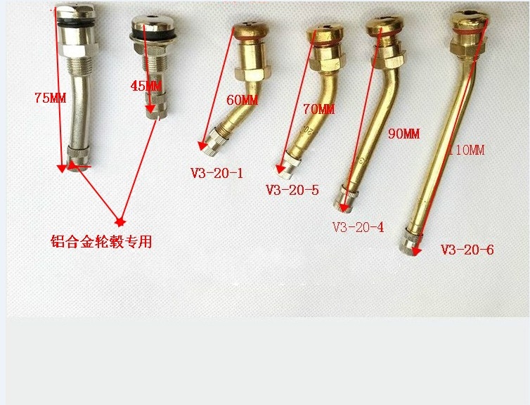 Large Barmouth Nakba Tire Valve Nozzle Subvacuum Tire Gas Nozzle Big Car Aluminum Alloy Hub Rim 