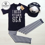 Голландский пляж и бандицы детские летние летние Snuits Sunscreen UV Quick -Drying UPF50+полосатое место