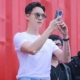 Ngôi sao nam Chen Weizhen Zhang Yi với chiếc áo thun ngắn mùa hè màu rắn, ngắn tay phiên bản Hàn Quốc của chiếc áo đôi rộng cỡ lớn thời trang nam Áo khoác đôi