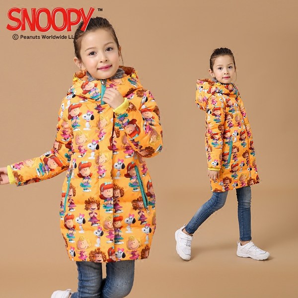 Snoopy 史努比 大电影同款 女童中长款卡通动漫羽绒服 优惠券折后￥155起包邮（￥235-80）