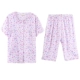 Bộ đồ ngủ bằng vải cotton dệt kim nữ mùa hè tay ngắn cotton hoạt hình mỏng đặt học sinh đồ bộ mặc nhà bằng vải thun Bộ Pajama