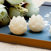 Ngọc bích trắng Bodhi Lotus hạt vòng tay vòng tay đồ trang sức DIY hạt lỏng Bodhi vòng cổ mặt dây chuyền - Vòng đeo tay Clasp