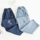 Mùa thu 2017 của phụ nữ mới Quần áo nữ Hàn Quốc sinh viên cô gái nhỏ tươi quần jeans sang trọng quần retro mùa đông thời trang nữ Quần jean