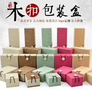 Trang sức hộp vòng tay wenwan vòng tay vòng tay vòng tay thổ cẩm hộp mặt dây chuyền trang sức vòng hạt hộp hộp bán buôn - Vòng đeo tay Cuff