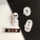 Nhật Bản và Hàn Quốc Harajuku mềm mại dễ thương phim hoạt hình acrylic thiên tài ông nội phù hiệu xu hướng văn bản nhỏ thịt tươi Nhật Bản trâm - Trâm cài