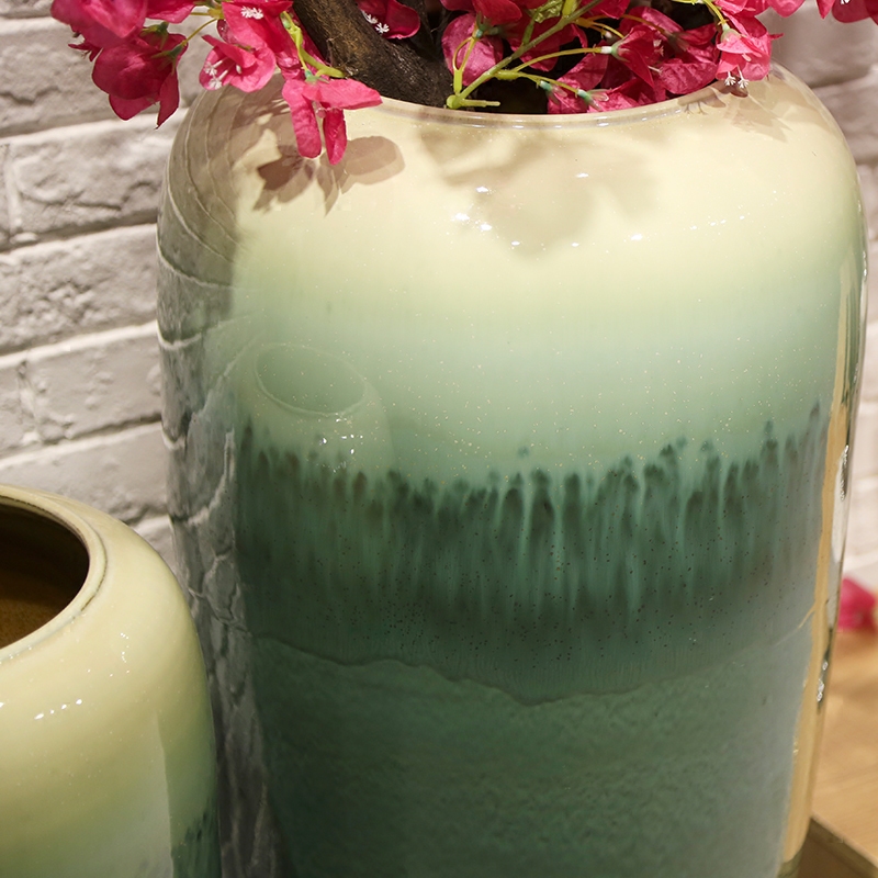 Sitting room decoration to the hotel villa large vase ceramic flower implement club teahouse flower simulation flower decoration furnishing articles