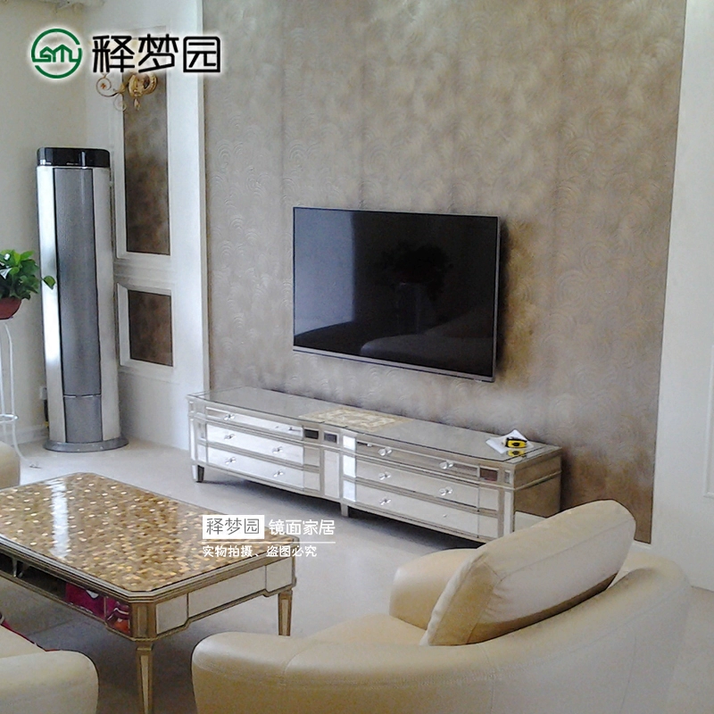 Gương Nội thất Tủ TV Tủ đựng đồ Tủ trang trí Tủ sàn Phong cách tân cổ điển Hậu hiện đại F0425 - Buồng
