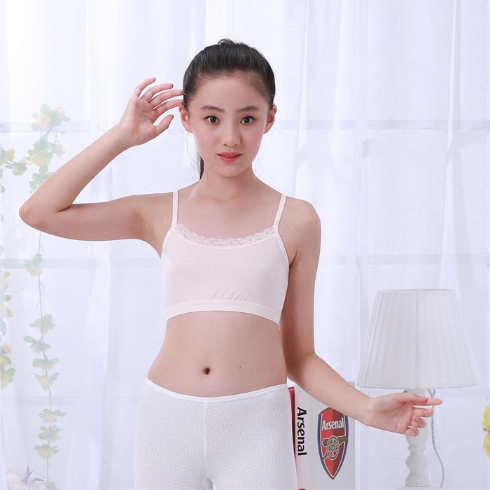 Cô gái nhỏ vest 8-12 tuổi phát triển đồ lót sinh viên tinh khiết bông bông sling bôi nhọ ngực con lớn áo ngực cô gái của phụ nữ.