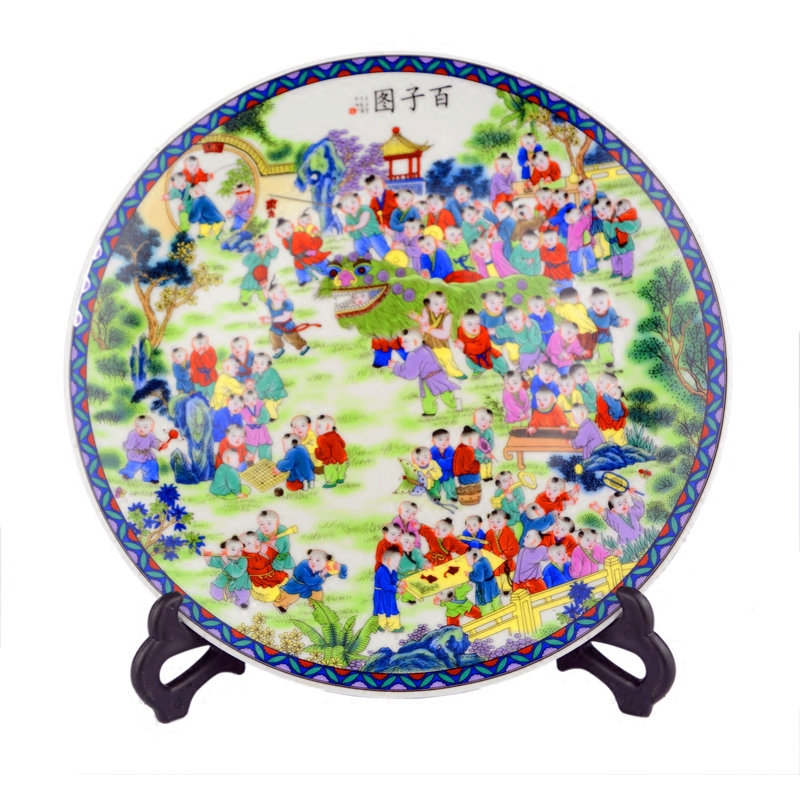 Jingdezhen ceramics, the ancient philosophers figure furnishing articles of Chinese style living room porch ark adornment handicraft decoration plate