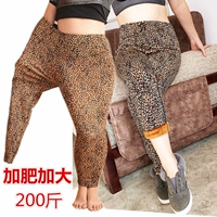 Quần legging cộng với nhung dày nữ cao eo giảm béo quần mùa đông size lớn chất béo MM200 kg quần ấm quần quần mùa thu quần áo giữ nhiệt nam uniqlo