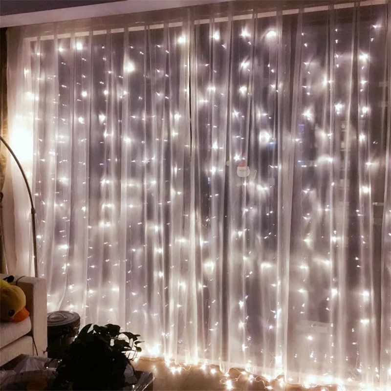 LED colored lights Curtain lights Star lights Flashing lights String lights Starry anchor room Birthday wedding decoration Waterfall lights