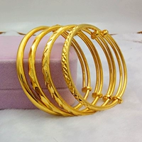 Đồng xu Euro mạ vàng vòng tay đầy sao nữ mô phỏng vòng tay vàng cát mịn để gửi tặng bạn gái món quà trang sức cưới vòng huyết long