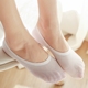 Vớ vô hình nữ chống trượt silicone mùa hè vớ nông miệng Hàn Quốc dễ thương thấp giúp vớ eo thấp nữ mùa hè siêu mỏng - Vớ sợi tre tất bàn Vớ sợi tre