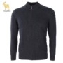 Áo len cashmere nam cao nửa cổ áo khóa kéo cardigan lỏng kích thước lớn dày ngắn giản dị trung niên áo len cha áo đôi nam nữ