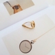 Trang sức Nhật Bản và Hàn Quốc hình học đơn giản hình trái tim rhinestone dễ thương hoang dã cá tính nam và nữ nhẫn nhẫn đặt mẫu nhẫn cưới đẹp 2020 Nhẫn