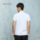 Đen và trắng 2 chân in pin POLO áo sơ mi Yuanben 020025 nam mùa hè thân hình mảnh mai cotton cổ áo ve áo ngắn tay