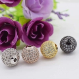 Аксессуар, аксессуары, сферическая подвеска, металлические бусины, 24 карат, микроинкрустация, инкрустировано бриллиантами