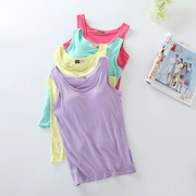 Modal nữ bra-t với miếng đệm ngực không có vành áo yếm miễn phí áo ngực cup một cơ sở yoga thể thao
