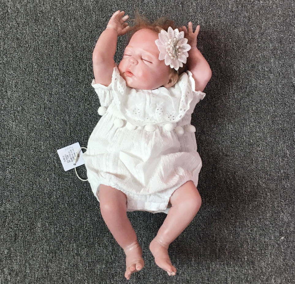 Korean white cotton baby jumpsuit Female baby full moon 100 days princess dress Baby summer bag fart clothes