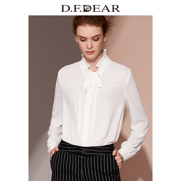 D．F．DEAR 德菲蒂奥 18年春季新款 泡泡纱肌理感女式衬衫 天猫优惠券折后￥119包邮（￥169-50）