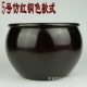 Đồ trang trí bằng đồng nguyên chất đồng thau đúc thủ công may mắn gió nước bể đồng xi lanh nhỏ màu vàng tiền đồng jar