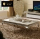 Jane châu Âu thép không gỉ đá cẩm thạch bàn cà phê căn hộ nhỏ vàng hình vuông sofa phòng khách một số đồ nội thất thiết kế - Bàn trà bàn sofa hiện đại Bàn trà