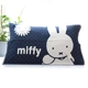 Khăn gối vàng cotton Miffy thỏ hai tải một đôi gạc bông đơn gia đình người lớn tăng 80CM vỏ gối vuông Khăn gối
