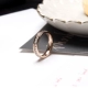 Vàng titan nhẫn vàng zircon rhinestone nữ siêu flash 18k vàng hồng chính hãng mới bằng thép titan không phai nhẫn thủy triều nhẫn cưới vàng trắng Nhẫn
