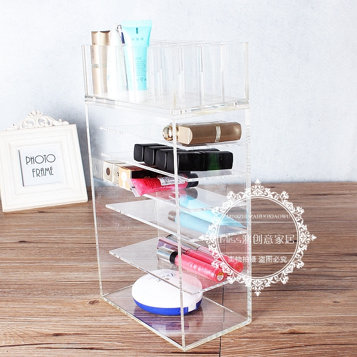 Transparent desktop storage box lipstick rack display lipstick lip gloss makeup finishing box custom