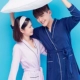Áo cotton dài tay mùa xuân và mùa thu cao cấp XL Quần yếm nam yukata của phụ nữ bộ ngủ pijama Night Robe