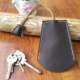 Khóa kéo tay gốc kéo khóa da unisex đơn giản, túi da retro hoang dã Trường hợp chính