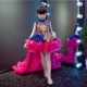 Trẻ em ăn mặc cô gái đuôi váy cưới váy pettiskirt mùa thu và mùa đông trẻ em piano tổ chức trang phục hoa cô gái váy cưới đầm đẹp cho be gái 7 tuổi Váy trẻ em