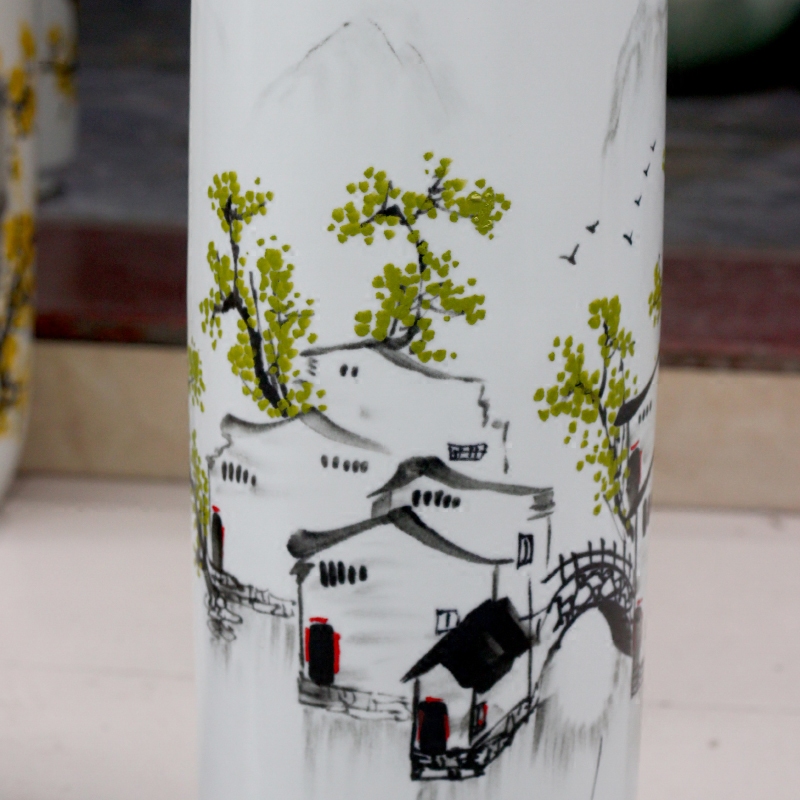 I and contracted in jingdezhen ceramics dried flowers big vase home sitting room hotel landing crafts decorations