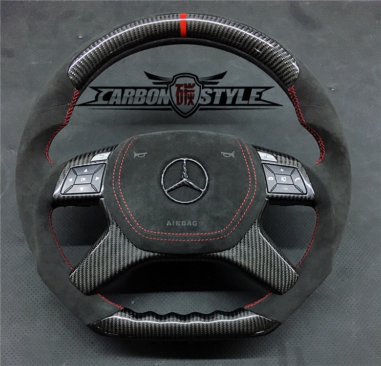 Custom fit for Mercedes G class ML class C200 modified 2017WB carbon fiber sports steering wheel