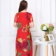 Tada Yixiu mùa hè lưng cao thẳng giản dị không định vị màu sắc kéo dài trung bình mỏng cộng với kích thước váy quần áo phụ nữ - Váy eo cao