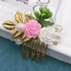 Wedding cô dâu trang sức pha lê phụ kiện tóc mũ nón hoop hoa rhinestone đĩa tóc kẹp tóc lược tóc chải tóc kẹp tóc - Phụ kiện tóc băng đô vải Phụ kiện tóc