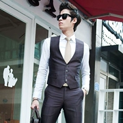 Hàn Quốc mua áo vest nam thanh niên kinh doanh Hàn Quốc khí chất phiên bản Hàn Quốc giản dị của vest mỏng xu hướng mới - Áo thể thao